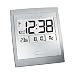 Oregon Scientific Contemporary Wall Clock with Indoor Temperature - Silver