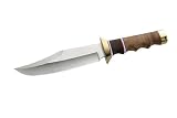 Herbertz-Bowieknife, Steel AISI 420, Leather-/Woodhandle, Leather Sheath