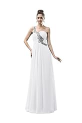 Lace Crystal Beaded One Shoulder Empire   Waistline Cocktail Evening Dress/Homecoming Dress/Pageant Dress/Prom Dress/Quinceanera Dress/Party Dress/Wedding Dress 