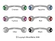 DOUBLE GEM EYEBROW RING VALUE PACK CRVDGVALUE- 3/8