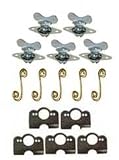 Dzus Winged Fastener with Springs and Plates