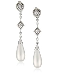 Pierre Cardin "Douceur" White Cubic Zirconia Drop Earrings