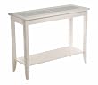 Bianca Hall Console Table with Frosted Glass in Creamy White Finish By Winsome Wood