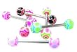 Stainless Steel with UV Assorted Color Barbell Sold as a Pair