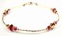Damali 14k Gold Filled Anklets Ruby - July Swarovski Crystal Ankle Bracelets