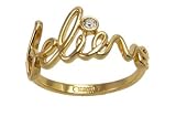 Disney Couture Tinkerbell Believe Gold Plated Ring