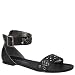 Rampage Women's Lisette Sandal Ankle Strap,Black,6 M US