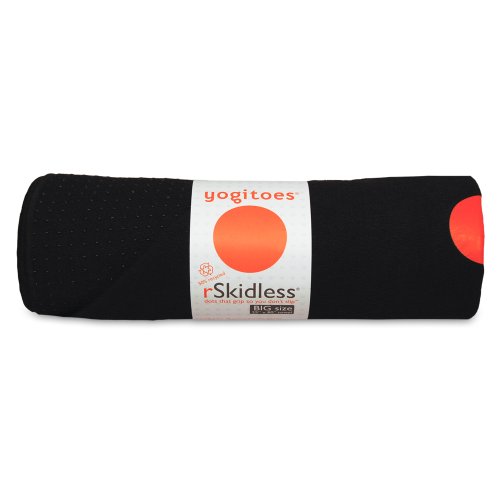 yogitoes Skidless Premium Big Mat Size Yoga Towel, Black, 25 x 80-Inch On Sale