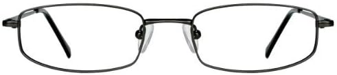 Rectangular Metal Reading Eyeglasses (+ 1.75 Diopter Strength, Black) by Fenae