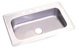 Revere Puritan 33-by-22-by-7 Inch Single Bowl Drop-In Stainless Steel Kitchen Sink