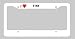 Custom License Plate with I Love Tiny
