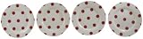 Rosanna Red Dots Gift-boxed Dessert Plates, Set of 4