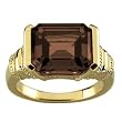 14K Yellow Gold Smoky Quartz Ring