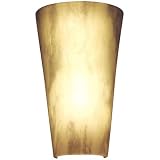Exciting Lighting 00248 Battery Powered Elegant Marble Conical LED Wall Sconce, White