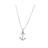 Sterling Silver Double Sided Faith Anchor Necklace