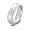 14k White Gold Hammered Men's Wedding Band