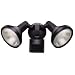 Two Light Black Outdoor Security Lights with Motion Sensor