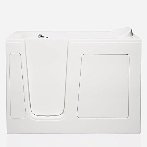 American Tubs CARE3054 29.5" x 54" Air &amp; Hydro Massage Soaker Walk-in Bathtub - Right Drain (White)