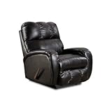IMAGE OF Bentley Bonded Leather Recliner in Black