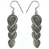 Designer Earrings Sterling Silver Jewelry for Women 2.75 inches (ers224)