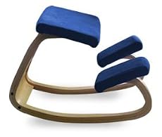 BLUE KNEELING POSTURE ERGONOMIC CHAIR OFFICE DESK WOOD