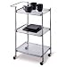 Kitchen & Housewares : Rectangular Serving Cart (Chrome) (14.5" x 21" x 29.75")