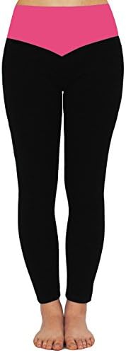 iLoveSIA(TM) Women's Ladies YOGA Running Pants Active Tights Leggings Black+Rose M