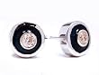 18k White Gold Diamond Bezel Stud Enamel Earrings Ct.tw 0.15