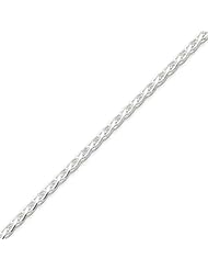 Sterling Silver 2.5mm Diamond-Cut Spiga Chain - 20 Inch