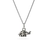 Eve's Addiction Kid's Sterling Silver Elephant Charm Pendant