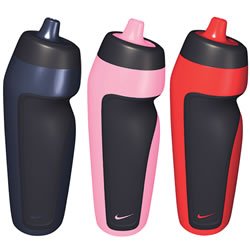 Nike 500ml Asymmetrical Sports Water Bottle - Leak Proof Valve (Colour: Sport Red / Black )