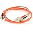 Cables To Go 37942 ST/SC Plenum-Rated Duplex 62.5/125 Multimode Fiber Patch Cable (3 Meter, Orange)
