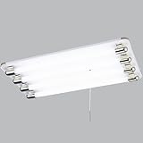 ラッキー ホームライト 引掛けシーリング式 6~8畳 付属蛍光灯(FL20SS・EX-D/18×4灯) 昼光色 プルスイッチ LHKE-18013