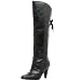 Steve Madden Women's Feud Boot,Black Leather,6 M