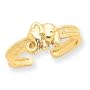 14K Elephant Toe Ring - JewelryWeb