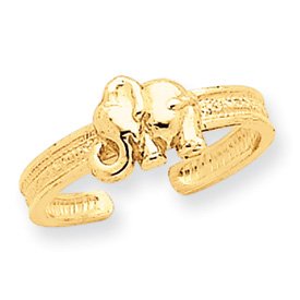 14K Elephant Toe Ring by JewelryWeb