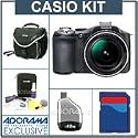 Casio Exilim Pro EX-F1 Digital Camera Kit, with 4 GB SD Memory Card, Slinger Camera Bag, USB 2.0 SD Card Reader, Digital Camera & Lens Cleaning Kit