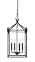 World Imports Lighting 61404-42 Hastings 4-Light Lantern, Rust