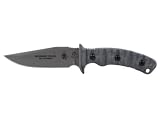 Tops Knives PFS01 Pathfinder School Fixed Blade Knife with Rocky Mountain Tread Black Linen Micarta Handles