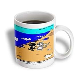 Cat Discovers Worlds Largest Litter Box - 11oz Mug by 3dRose LLC