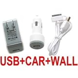 3-in-1 Charger set for Apple iPhone 1st Generation, 3G, 3Gs & iPod Classic, 3rd Gen, 4th Gen, Nano + MORE!!