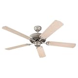 31nHNZUS4aL. SL160 Monte Carlo 5HS52BP Homeowners Select 52 Inch 5 Blade Ceiling Fan and Natural Maple and White Blades, Brushed Pewter