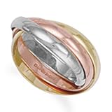 Image of Yellow, white and rose gold hand assembled 3mm Russian Wedding Ring