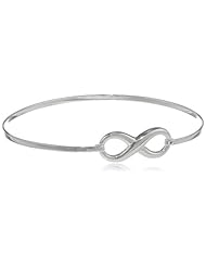 Sterling Silver Infiniti Catch Bangle Bracelet, 8"