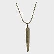Silver Star BRASS BULLET Pendant Necklace