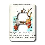 Londons Times Religion Heaven Hell Cartoons - 99 Bottles Of Beer On The Ark - Light Switch Covers - 2 plug outlet cover