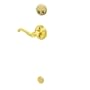Schlage F394 FLA 605 RH Flair Interior Right Hand Dummy Lever, Polished Brass