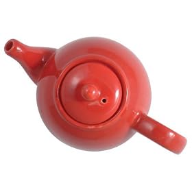 Dexam London Pottery 6 Cup Globe Teapot Red
