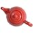 Dexam London Pottery 6 Cup Globe Teapot Red