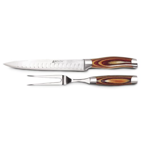 Anolon Brunello 2-Piece Carving Knife and Fork Set